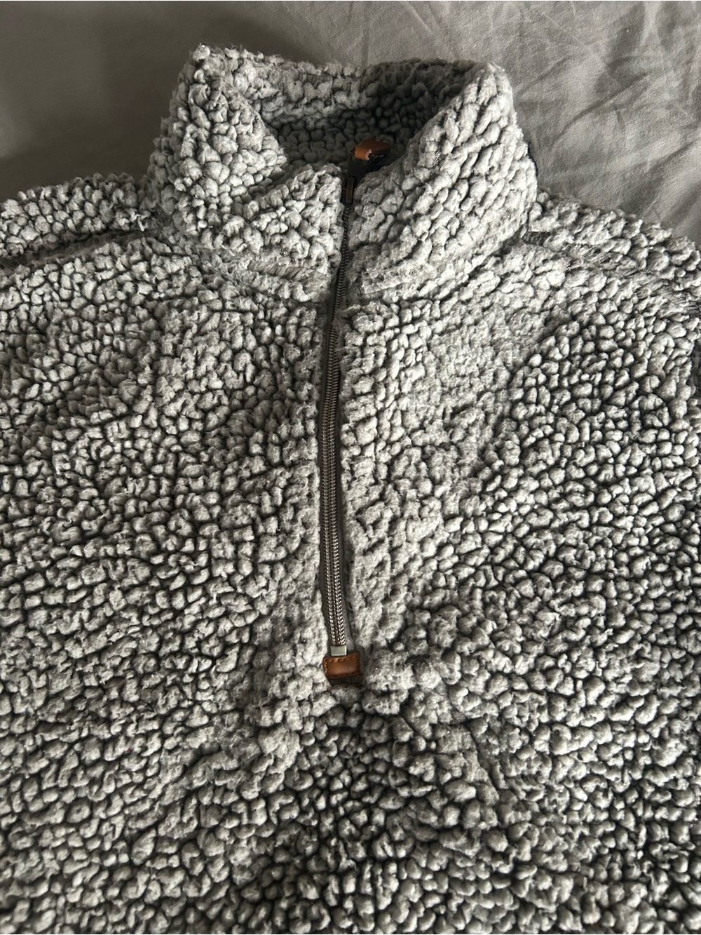 Simply Southern Gray Sherpa Pullover Jacket - Picture 3 of 5